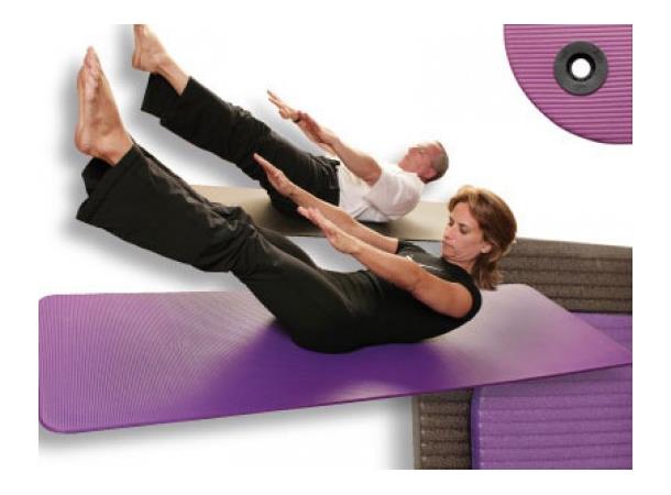 Airex® Pilates- og Yogamatte Med hull - Antrasitt